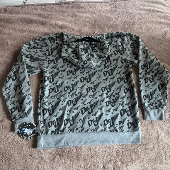 Julius Erving Dr J Mens XL All Over Print Hoodie Grey Basketball Sweatshirt NWT - Picture 7 of 9